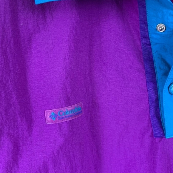 π HOST PICK! π Vintage '90s Columbia Pullover Windbreaker Jacket Medium - Picture 3 of 15